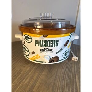 Vintage 1996 Rival Green Bay Packers Crock-Pot Slow Cooker 4qt NFL 3104 Works